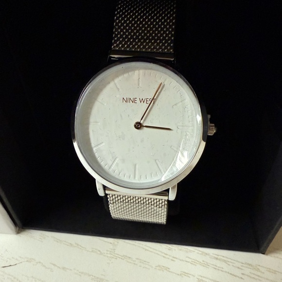 Nine West Silver Mesh Watch - Picture 2 of 6